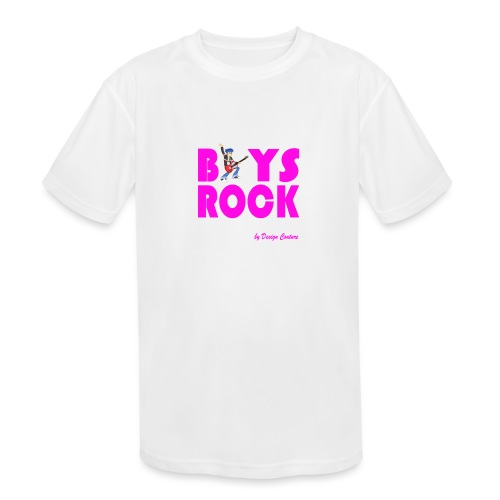 BOYS ROCK PINK - Kids' Moisture Wicking Performance T-Shirt