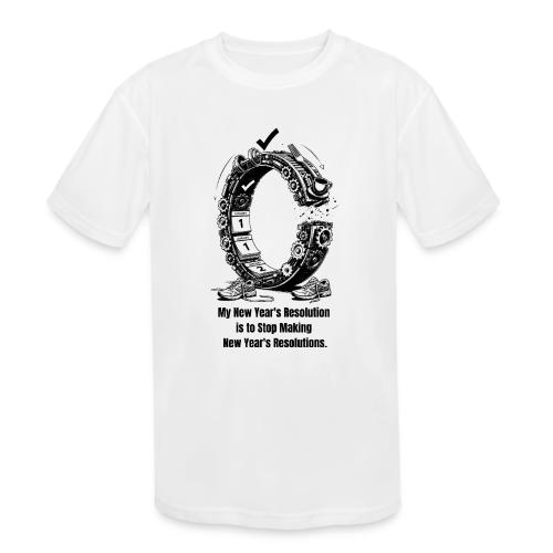 The Resolution Loop - Sarcastic New Year's T-Shirt - Kids' Moisture Wicking Performance T-Shirt