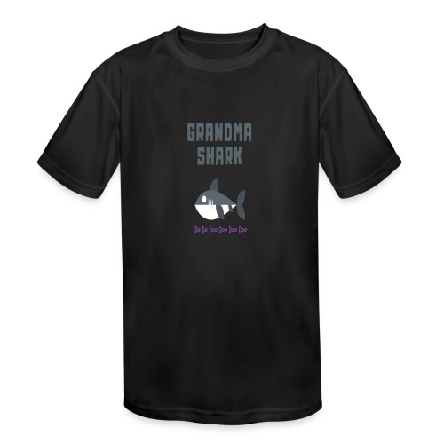 Grandma shark 5 - Kids' Moisture Wicking Performance T-Shirt