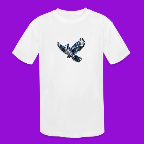 Silver Blue Jay in Flight - Kids' Moisture Wicking Performance T-Shirt