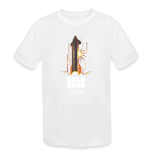Star Ship Mars - Dark - With Logo - Kids' Moisture Wicking Performance T-Shirt
