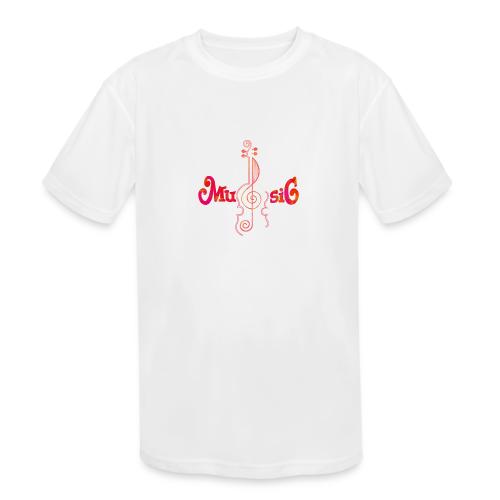 guitar music design - Kids' Moisture Wicking Performance T-Shirt
