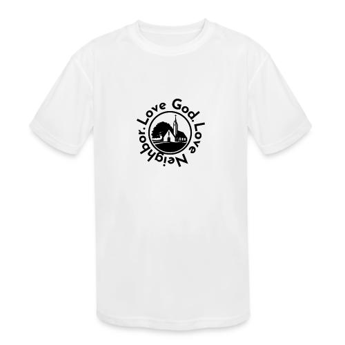 BW Love God Love Neighbor Emblem - Kids' Moisture Wicking Performance T-Shirt