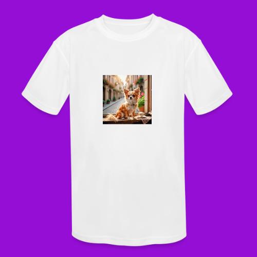 Morning coffee Chihuahua - Kids' Moisture Wicking Performance T-Shirt