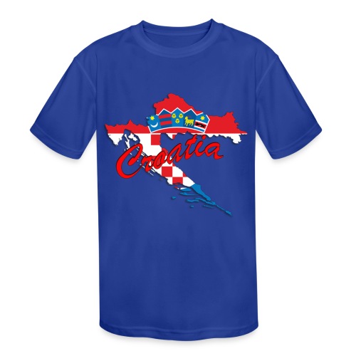 Croatia Football Team Colours T-Shirt Treasure Des - Kids' Moisture Wicking Performance T-Shirt