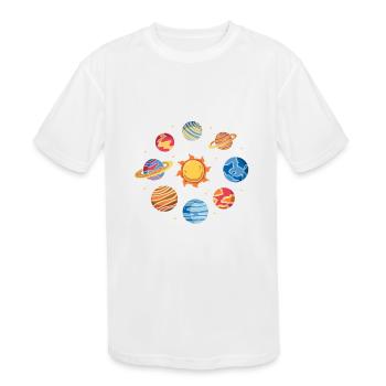 Outer Space Planets Scientist Galaxy Universe Gift - Kids' Moisture Wicking Performance T-Shirt - white - Front