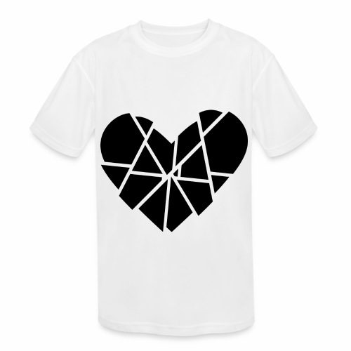 Heart Broken Shards Anti Valentine's Day - Kids' Moisture Wicking Performance T-Shirt
