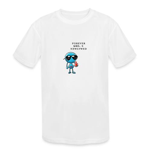 Mrs S Forever Newlywed - Kids' Moisture Wicking Performance T-Shirt
