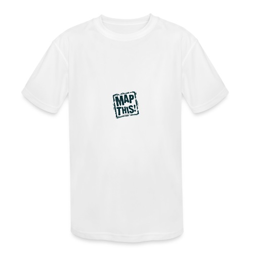 MapThis! Black Stamp Logo - Kids' Moisture Wicking Performance T-Shirt