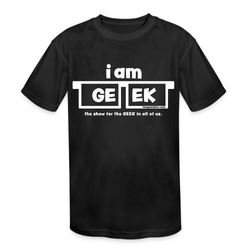 iamGEEK classic White - Kids' Moisture Wicking Performance T-Shirt