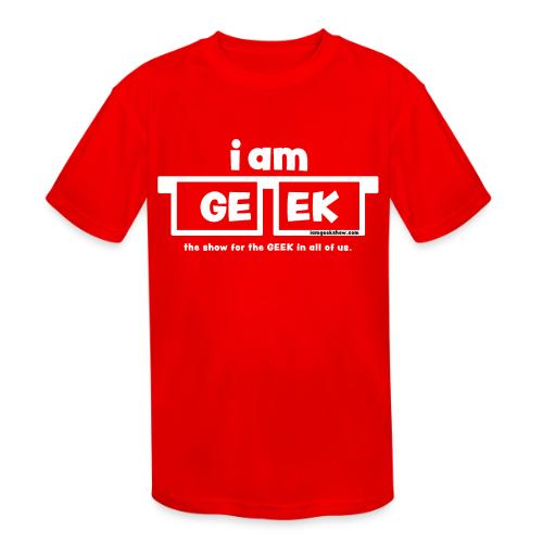 iamGEEK classic White - Kids' Moisture Wicking Performance T-Shirt