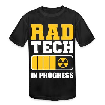 Rad Tech In Progress Radiology Tech Rad Technician - Kids' Moisture Wicking Performance T-Shirt - black - Front