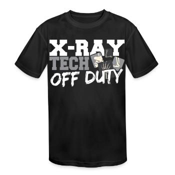 X-Ray Tech Off Duty X-Ray Technologist - Kids' Moisture Wicking Performance T-Shirt - black - Front