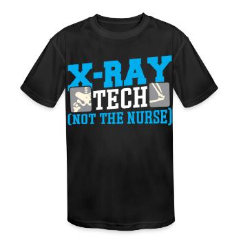 X-ray Tech (Not The Nurse) X-Ray Technologist - Kids' Moisture Wicking Performance T-Shirt - black - Front