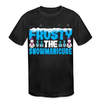Pedicures Pedicurist Nail Art Nail Tech Christmas - Kids' Moisture Wicking Performance T-Shirt - black - Front