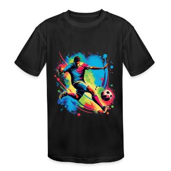 The Color Kicker - Kids' Moisture Wicking Performance T-Shirt - black - Front
