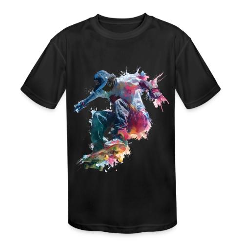 Skateboarding: Ride the Colors - Kids' Moisture Wicking Performance T-Shirt