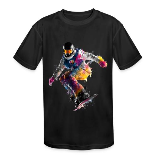 Snowboarding: Frozen Palette - Kids' Moisture Wicking Performance T-Shirt