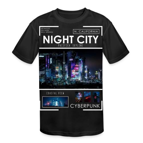 Night City Pacifica Skyline - Kids' Moisture Wicking Performance T-Shirt