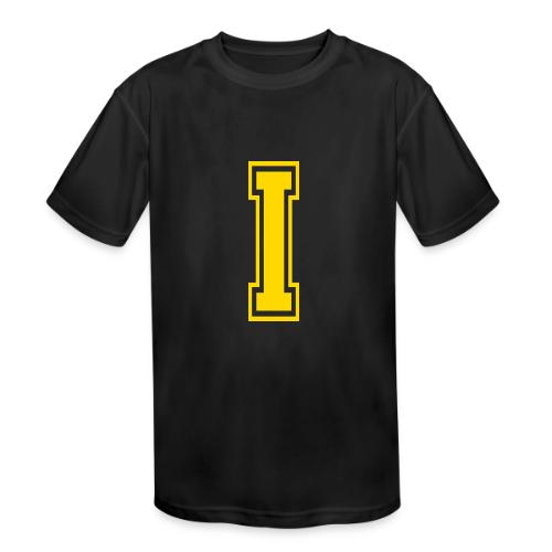 Letter I – Capital Athletic Alphabet Monogram - Kids' Moisture Wicking Performance T-Shirt