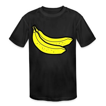 Bananas - Kids' Moisture Wicking Performance T-Shirt - black - Front