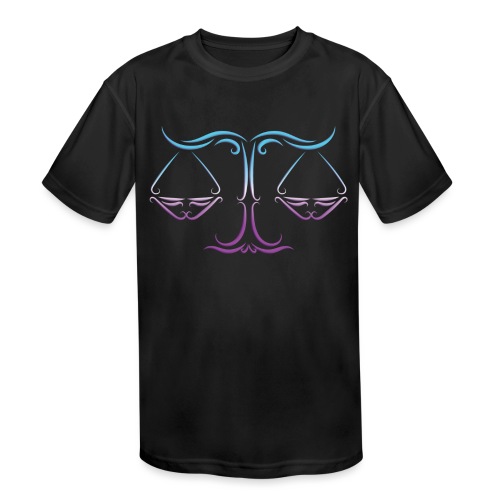 Libra Zodiac Scales of Justice Celtic Tribal - Kids' Moisture Wicking Performance T-Shirt