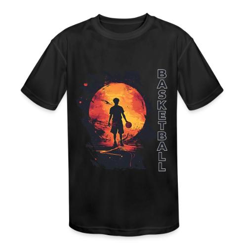 Basketball Blaze - Kids' Moisture Wicking Performance T-Shirt