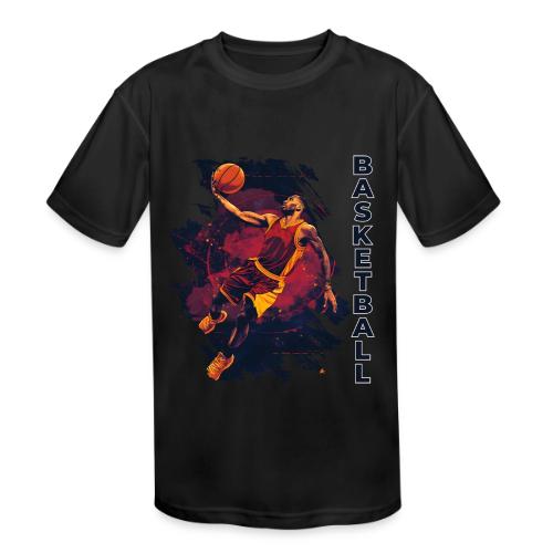 Basketball Charge - Kids' Moisture Wicking Performance T-Shirt