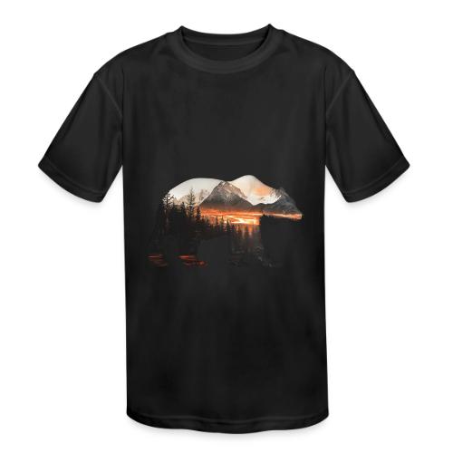Canada Bear: fiery tones - Kids' Moisture Wicking Performance T-Shirt