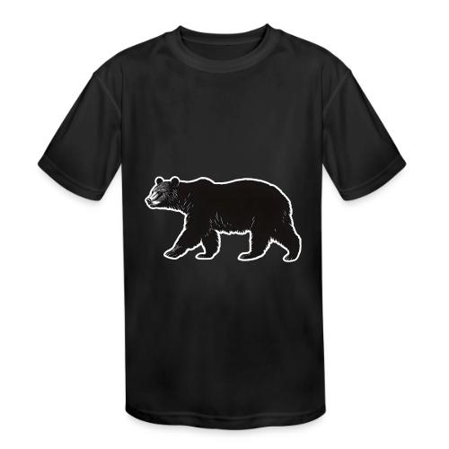 Midnight Black Bear - Kids' Moisture Wicking Performance T-Shirt