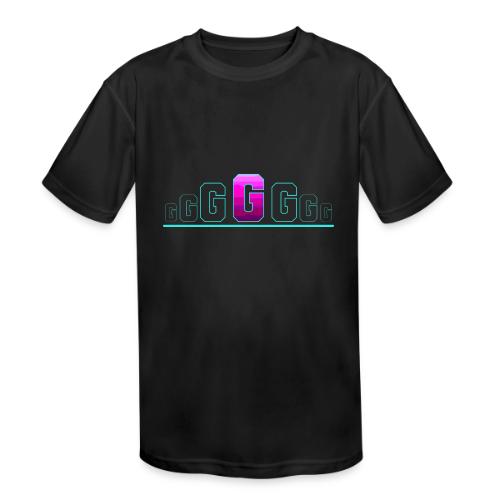 Letter G – Capital Varsity Alphabet Monogram - Kids' Moisture Wicking Performance T-Shirt