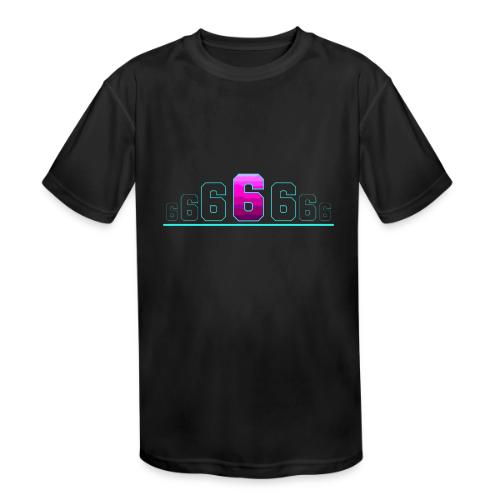 Number 6 in Magenta: Varsity Font - Kids' Moisture Wicking Performance T-Shirt