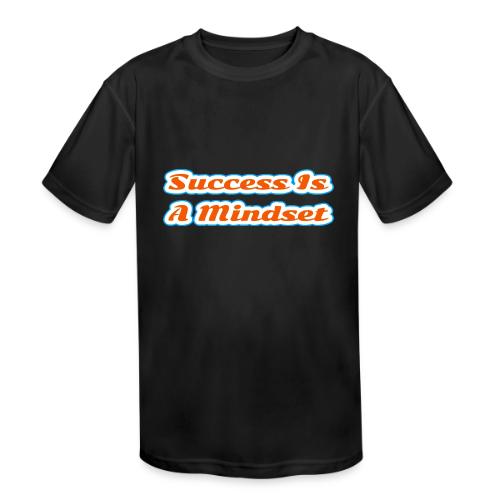 Success Is a Mindset — Motivational Glow Script - Kids' Moisture Wicking Performance T-Shirt