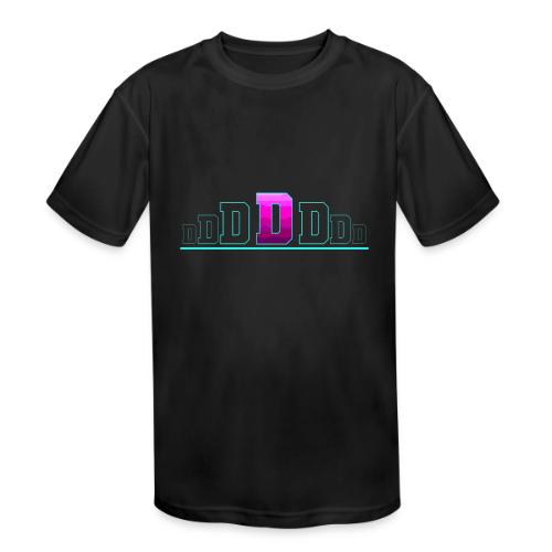 Letter D – Capital Varsity Alphabet Monogram - Kids' Moisture Wicking Performance T-Shirt