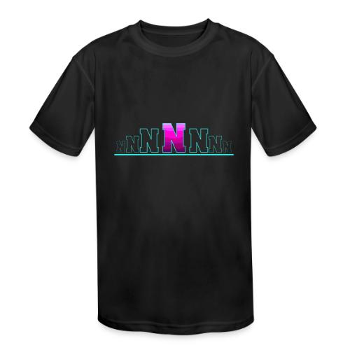 Letter N – Capital Varsity Alphabet Monogram - Kids' Moisture Wicking Performance T-Shirt
