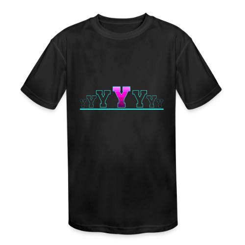 Letter Y – Capital Varsity Alphabet Monogram - Kids' Moisture Wicking Performance T-Shirt