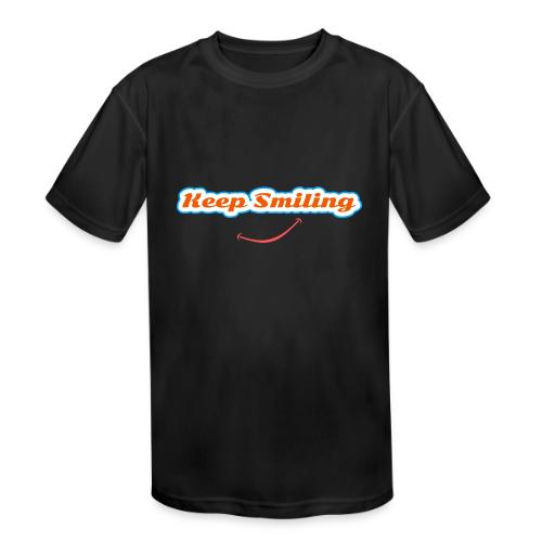 Keep Smiling Positive Vibes Graphic - Kids' Moisture Wicking Performance T-Shirt