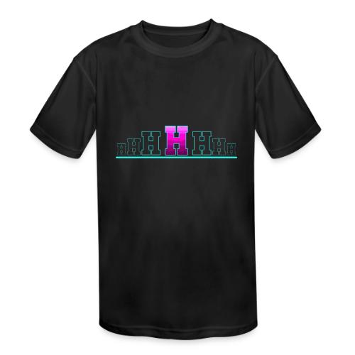 Letter H – Capital Varsity Alphabet Monogram - Kids' Moisture Wicking Performance T-Shirt