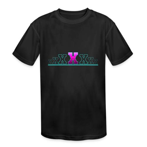 Letter X – Capital Varsity Alphabet Monogram - Kids' Moisture Wicking Performance T-Shirt