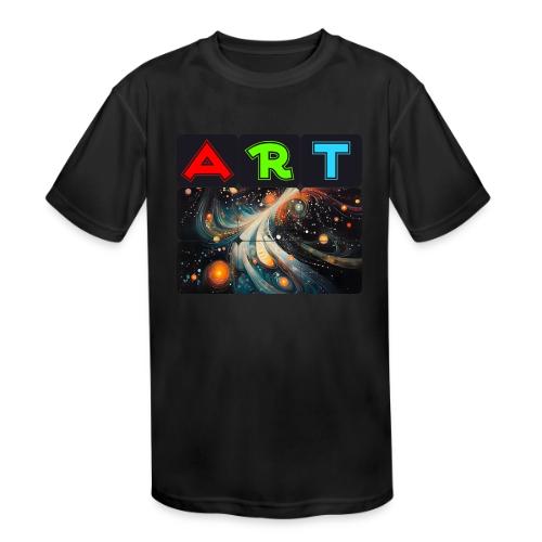 Swirls of Colorful Art - Kids' Moisture Wicking Performance T-Shirt