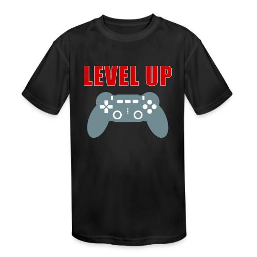 Level Up Gamer Controller Apparel - Kids' Moisture Wicking Performance T-Shirt