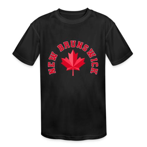 New Brunswick with maple leaf - Kids' Moisture Wicking Performance T-Shirt