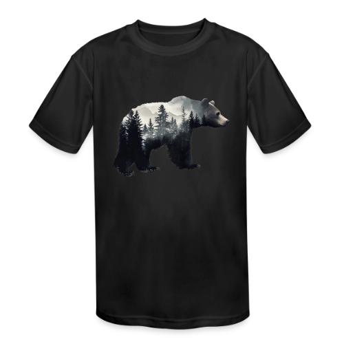 Forest Within the Bear - Kids' Moisture Wicking Performance T-Shirt