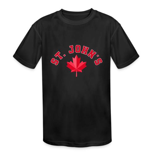 St. John's with maple leaf - Kids' Moisture Wicking Performance T-Shirt