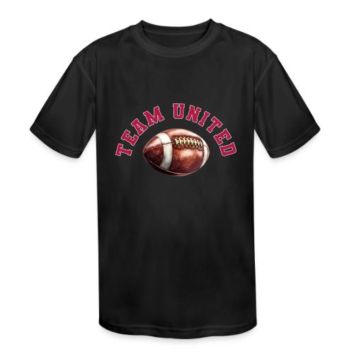 Team United American Football Design - Kids' Moisture Wicking Performance T-Shirt