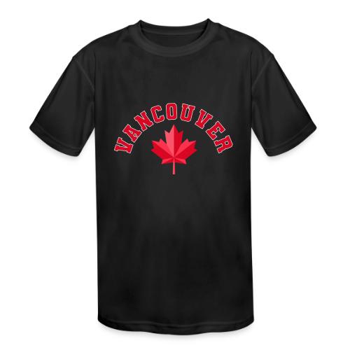 Vancouver with maple leaf - Kids' Moisture Wicking Performance T-Shirt