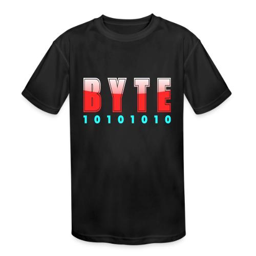 BYTE Binary Code Design - Kids' Moisture Wicking Performance T-Shirt