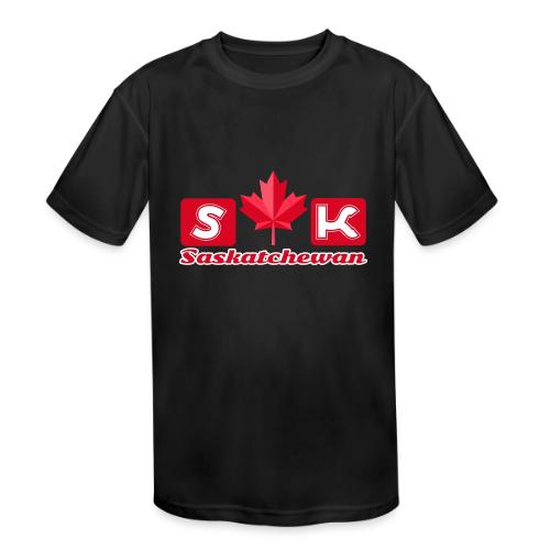 Saskatchewan, province of Canada - Kids' Moisture Wicking Performance T-Shirt