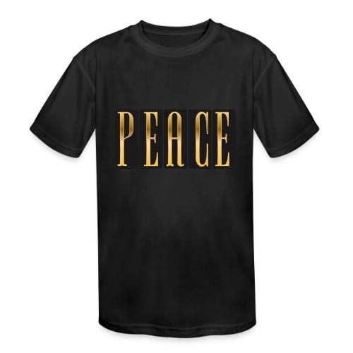 Peace in Gold - Kids' Moisture Wicking Performance T-Shirt