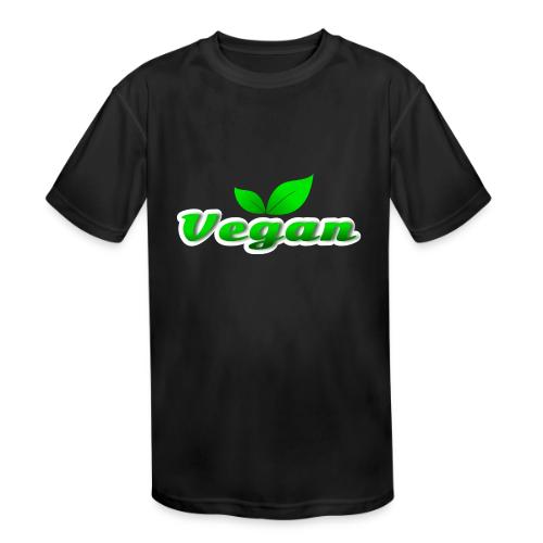 Pure Vegan Leaves - Kids' Moisture Wicking Performance T-Shirt